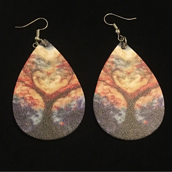 Unique Tree Dangle Earrings - Picture 5 of 7